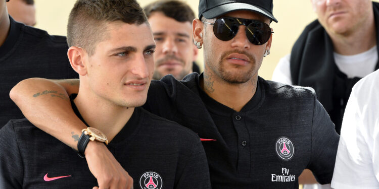 Marcos Verratti e Neymar Jr (Crédito: GettyImages)