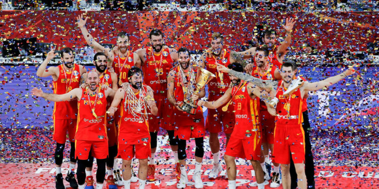 Equipe espanhola no Mundial de Basquete (Crédito: Getty Images)