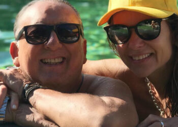 Galvão Bueno e a esposa, Desirée Soares (Crédito: Reprodução/Instagram)