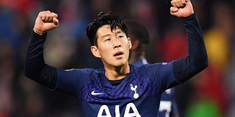Son marca pelo Tottenham na Champions League (Crédito: Getty Images)