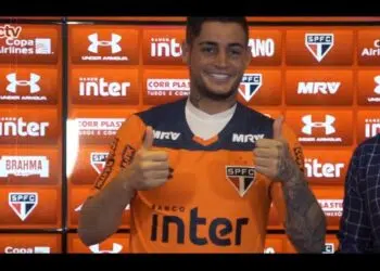 Jean chegou ao São Paulo em dezembro de 2017 (Crédito: Reprodução São Paulo TV)