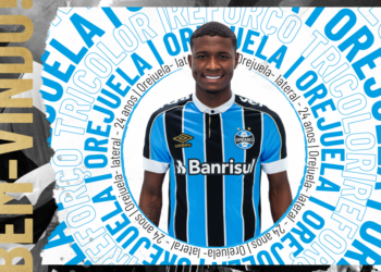 Orejuela fecha com o Grêmio (Crédito: Reprodução Twitter)