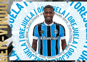 Orejuela fecha com o Grêmio (Crédito: Reprodução Twitter)