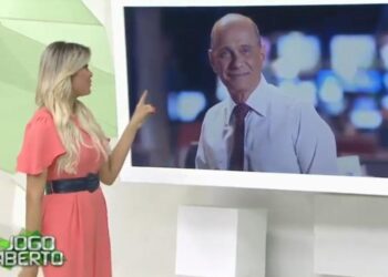 Renata Fan homenageia Boechat (Crédito: Transmissão Band)