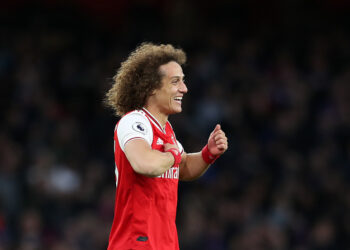 David Luiz, do Arsenal, durante partida (Crédito: GettyImages)