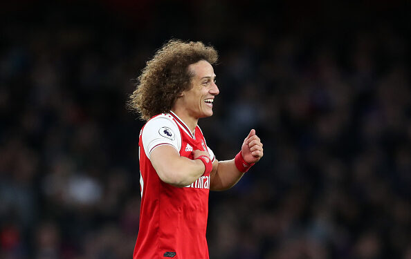David Luiz, do Arsenal, durante partida (Crédito: GettyImages)