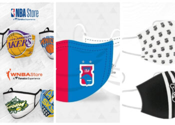 Equipes do mundo inteiro se mobilizam e criam máscaras personalizadas para torcedores (Crédito: Divulgação NBA / Paraná Clube / Ceará)