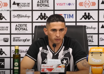 Danilo Barcelos é titular do Botafogo (Crédito: Transmissão TV Botafogo)