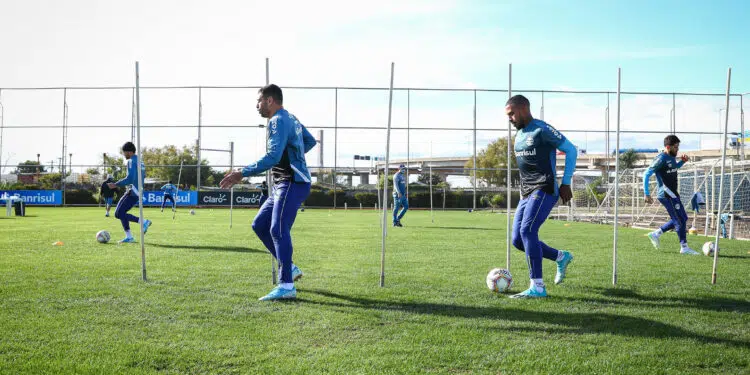 Grêmio segue treinando no CT Luiz Carvalho (Crédito: Lucas Uebel / Grêmio FBPA / Fotos Públicas)