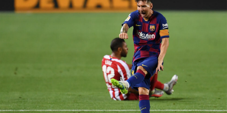 Lionel Messi fez um dos gols do Barça na partida (Crédito: GettyImages)