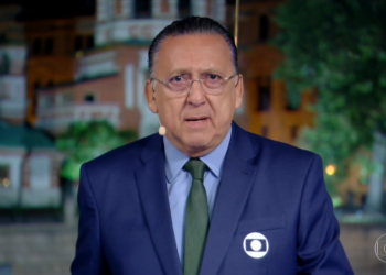 Galvão Bueno é um dos principais narradores esportivos do Brasil (Crédito: Transmissão TV Globo)