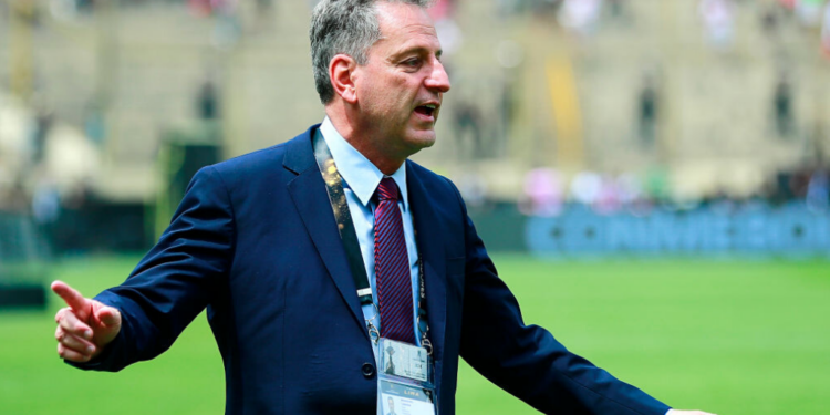 Rodolfo Landim em ação na final da Libertadores de 2019 (Crédito: GettyImages)