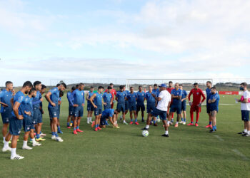 Bahia, em preparação para o duelo contra o Palmeiras (Crédito: Felipe Oliveira / EC Bahia / Fotos Públicas)