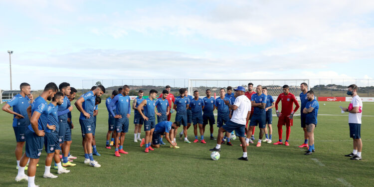 Bahia, em preparação para o duelo contra o Palmeiras (Crédito: Felipe Oliveira / EC Bahia / Fotos Públicas)