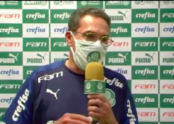 Vanderlei Luxemburgo, técnico do Palmeiras (Crédito: Transmissão TV Palmeiras)
