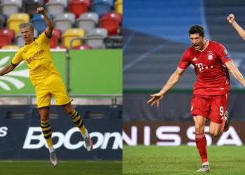 Haaland e Lewandowski são frequentemente comparados (Crédito: GettyImages)