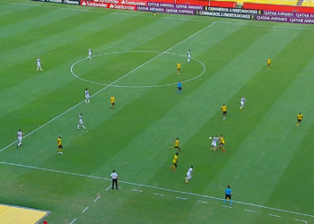 Flamengo visitou o Barcelona de Guayaquil (Crédito: Transmissão Fox Sports - 22/09/2020)