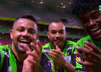 América MG vence a Ponte Preta pela Copa do Brasil (Crédito: Transmissão SporTV)