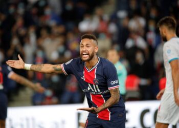 Neymar em ação pelo Paris Saint-Germain (Crédito: C. Gavelle / PSG / Fotos Públicas)