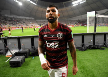 Gabigol sofreu um entorse no tornozelo (Crédito: GettyImages)