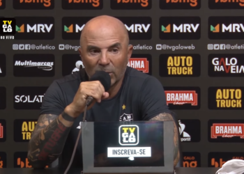 Jorge Sampaoli, treinador do Atlético Mineiro (Crédito: Transmissão Galo TV)