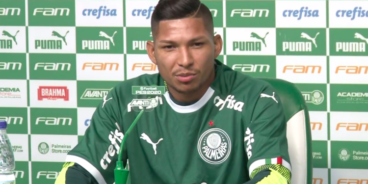 Rony esclarece rumores sobre problemas psicológicos e diz se sentir em casa no Palmeiras (Crédito: Transmissão TV Globo)