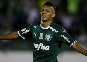 Gabriel Veron foi destaque na campanha do mundial sub-17 com a camisa da Seleção Brasileira (Crédito: Cesar Grecco/Palmeiras)