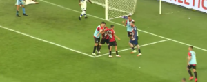 Renato Kayzer marcou o gol da vitória (Crédito: Transmissão Premiere FC)