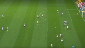 Corinthians sai na frente, mas Atlético-MG vira e assume a liderança do Brasileirão (Crédito: Transmissão Premiere)