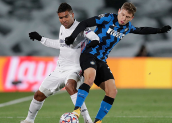 Casemiro em ação com a camisa do Real Madrid (Crédito: GettyImages)
