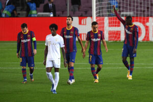 Ousmane Dembélé, Martin Braithwaite, Carles Alena, Junior Firpo e Samuel Umtiti estão na lista de dispensa do Barcelona (Crédito: Getty Images)
