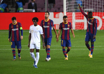 Ousmane Dembélé, Martin Braithwaite, Carles Alena, Junior Firpo e Samuel Umtiti estão na lista de dispensa do Barcelona (Crédito: Getty Images)