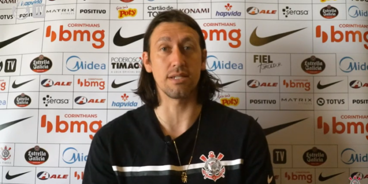 Cássio destaca trabalho de Mancini e atribui evolução do Corinthians ao técnico (Crédito: Reprodução/ YouTube)