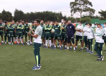 Elenco do Palmeiras (Crédito: Cesar Greco/Palmeiras)