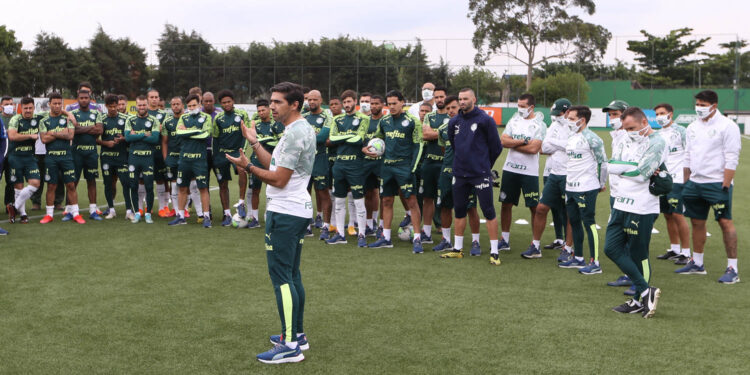 Elenco do Palmeiras (Crédito: Cesar Greco/Palmeiras)