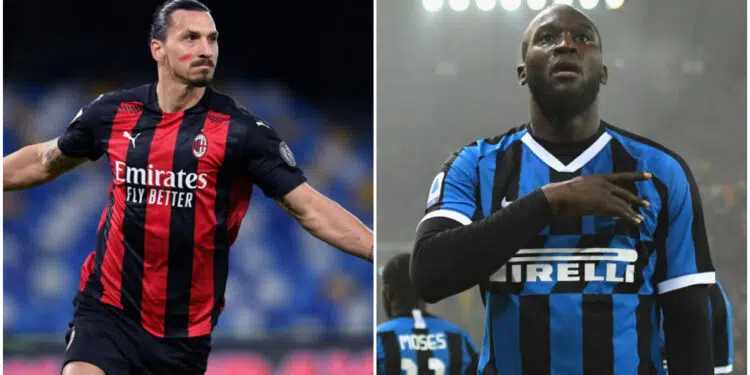 Ibrahimovic e Lukaku esquentaram a rivalidade entre Milan e Inter de Milão (Crédito: GettyImages)
