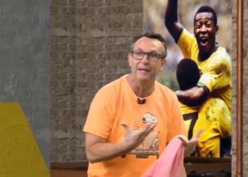 Neto em ação no progama "Os Donos da Bola" (Crédito: Transmissão Bandeirantes)