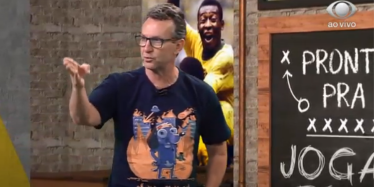 Neto, ex-jogador e apresentador da TV Bandeirantes (Crédito: Transmissão TV Bandeirantes)