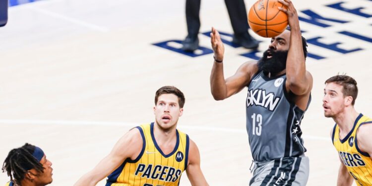 Com triplo-duplo, Harden comanda vitória dos Nets (Crédito: GettyImages)