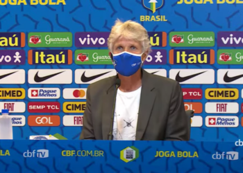 Pia Sundhage, treinadora da Seleção Brasileira feminina (Crédito: Transmissão Youtube)