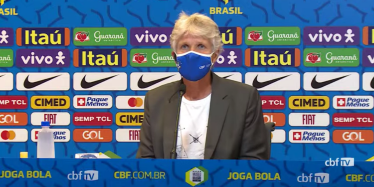 Pia Sundhage, treinadora da Seleção Brasileira feminina (Crédito: Transmissão Youtube)