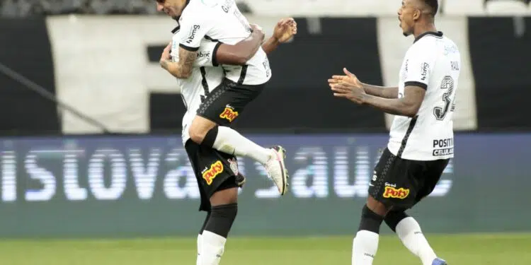 Jemerson comemorando gol pelo Corinthians em decisão do Paulistão; Atlético-MG monitora (Crédito: Rodrigo Coca/Agência Corinthians)