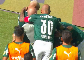 Palmeiras vence América-MG no Brasileirão (Crédito: Transmissão / Premiere FC)