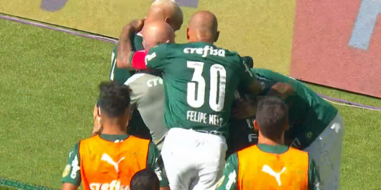 Palmeiras vence América-MG no Brasileirão (Crédito: Transmissão / Premiere FC)
