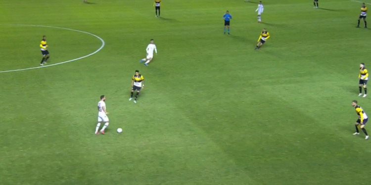 Criciúma vence Fluminense em casa e abre vantagem nas oitavas da Copa do Brasil (Crédito: Transmissão/ SporTV)