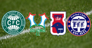 Escudos de alguns dos principais times do Paraná (Crédito: Getty Images/ Divulgação)