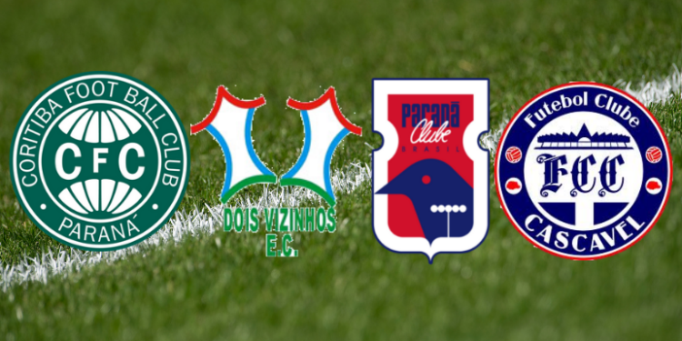 Escudos de alguns dos principais times do Paraná (Crédito: Getty Images/ Divulgação)