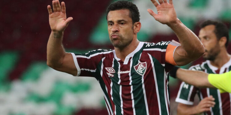 Fred, jogador do Fluminense em campo pelo clube na Libertadores (Crédito: GettyImages)