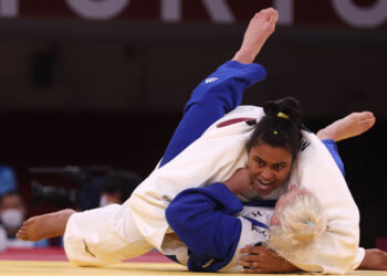 Nas quartas de final do Judô, Maria Suelen Altheman representou o Brasil nas Olimpíadas (Crédito: GettyImages)