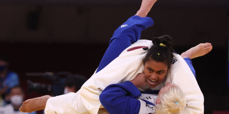 Nas quartas de final do Judô, Maria Suelen Altheman representou o Brasil nas Olimpíadas (Crédito: GettyImages)